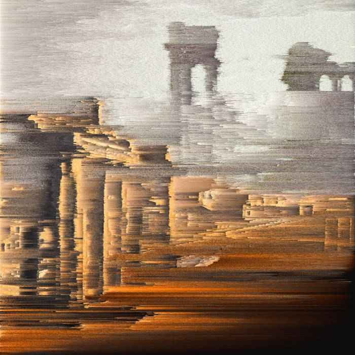 Portada del álbum BRONCE de la banda Déjenme Dormir. Imagen hecha por @simpaticorai en Instagram, permiso de uso entregado por el autor.