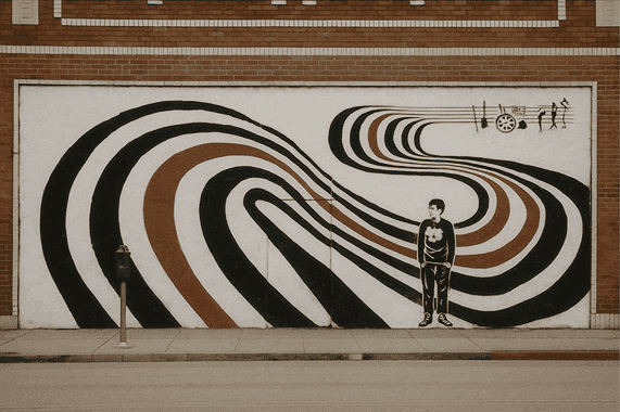 Recreación del mural de Figure 8 hecho por IA