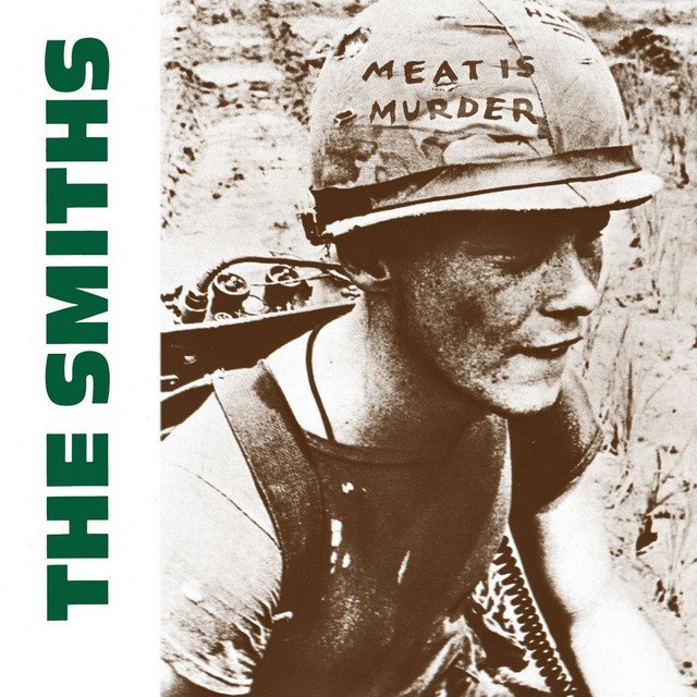 Portada Meat is Murder de The Smiths. Diseñado por Morrissey. Fotografía de In The Year of the Pig de Émile (1968) de Antonio.