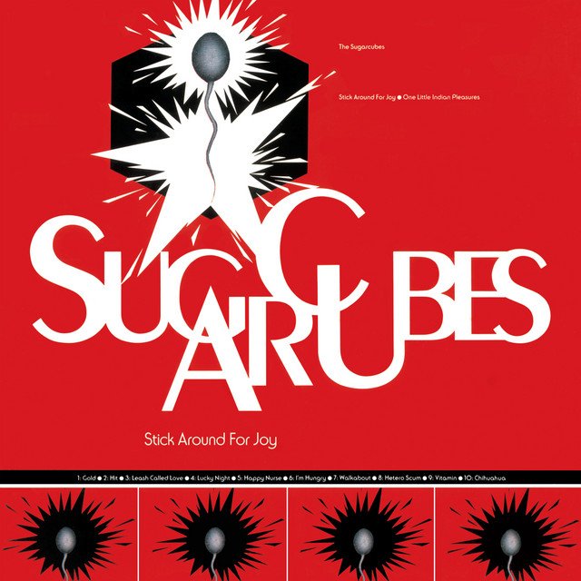 Portada álbum Stick Around For Joy de The Sugarcubes. Por Siggi (Sigurður Oddursson).